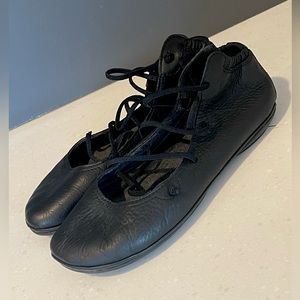 Black Camper Ballerina Ankle Booties